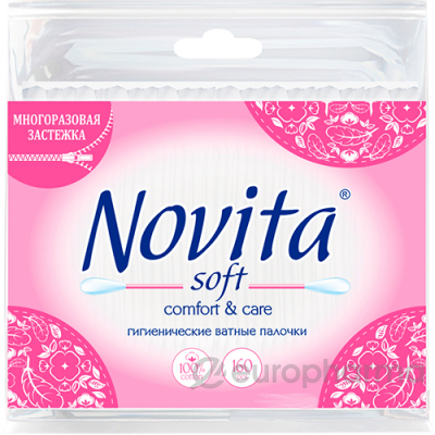Novita Soft ватные палочки 160 шт, пэт Novita Soft ватные палочки 160 шт, пэт