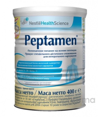 Nestle смесь Peptamen лечебный с 10 лет 400 г