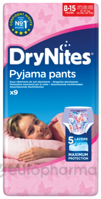 Dry Nites трусики ночные 8-15 для девочек Galaxy 9х3