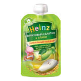 Heinz пюре фруктовый салатик и злаки пауч  90 г