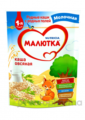 Малютка каша молочная овсяная 220 гр Малютка каша молочная овсяная 220 гр