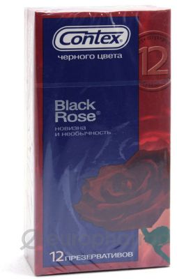 Презервативы Contex Black Rose №12, (черного цвета) Презервативы Contex Black Rose №12, (черного цвета)
