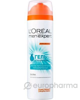 L'OREAL Гель для бритья, для чувствительной кожи 200 мл L'OREAL Гель для бритья, для чувствительной кожи 200 мл
