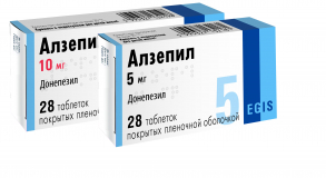 Алзепил 5 мг, №28, табл., покрытые оболочкой