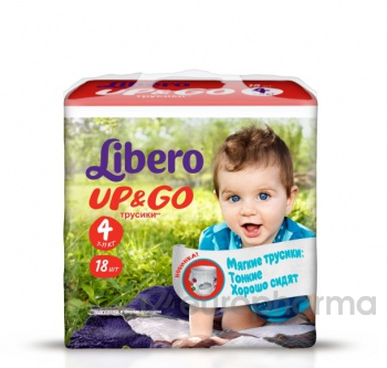 Libero Подгузники Up & Go maxi 4 №18 (5582) Libero Подгузники Up & Go maxi 4 №18 (5582)