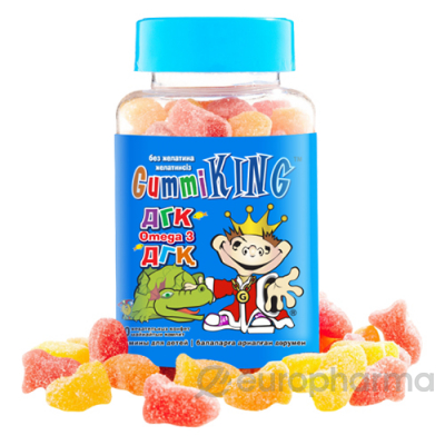Gummi King ДГК Омега-3 №60, драже жев. Gummi King ДГК Омега-3 №60, драже жев.