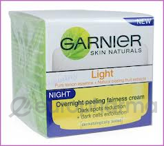 Garnier крем Лайт отбеливающий и защищающий ночной пилинг 18 мл