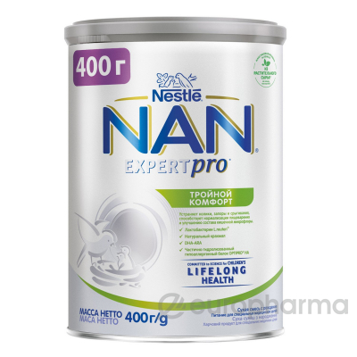Nestle смесь Nan Тройной комфорт для детей с 0 месяцев 400 г