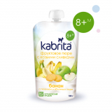 Kabrita пюре фруктовое с козьими сливками "Банан с печеньем" 8+ 100 г