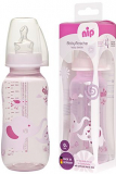 NIP  бутылочка пластиковая "Trendy" girl мл с  соской силикон , размер 1 250мл