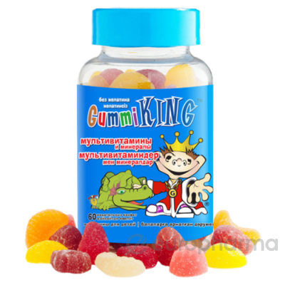 Gummi King Мультивитамины и Минералы №60, драже жев. Gummi King Мультивитамины и Минералы №60, драже жев.