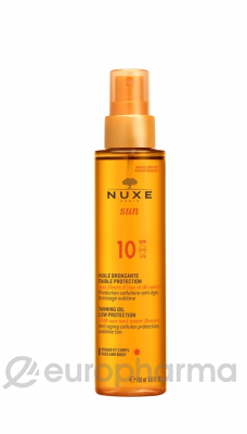Nuxe масло для загара для лица и тела SPF10 150 мл