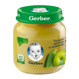 Gerber пюре кабачок, яблоко детское 130 г