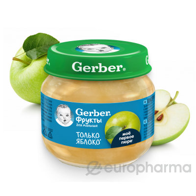 Gerber пюре яблоко для детей с 4 месяцев 80 г