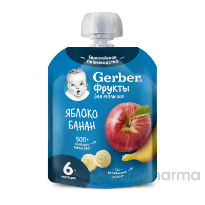 Gerber пюре яблоко банан для детей с 6 месяцев 90 г