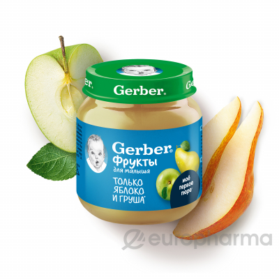 Gerber пюре яблоко и груша детское 130 г