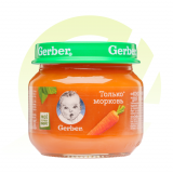 Gerber пюре морковь для детей с 4 месяцев 80 г