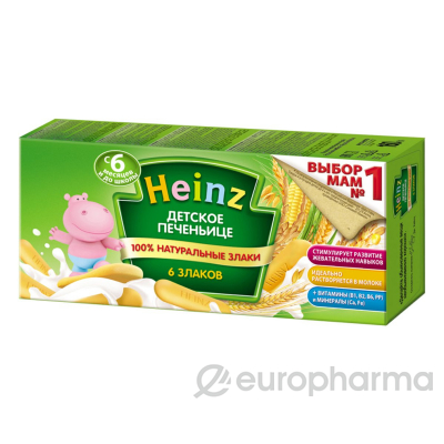 Heinz печенье 6 злаков детское для детей с 6 месяцев 160 г