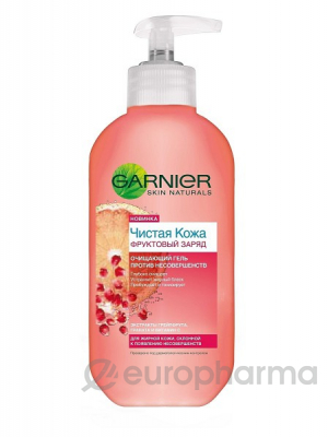 Garnier Гель очищающий против жирного блеска 200 мл Garnier Гель очищающий против жирного блеска 200 мл