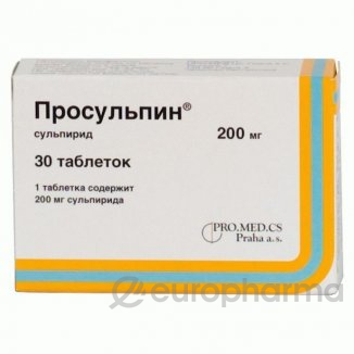 Просульпин 200 мг, №30, табл. Просульпин 200 мг, №30, табл.