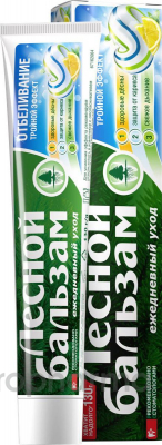 Лесной бальзам зубная паста "Эффект отбеливающий" 130 гр