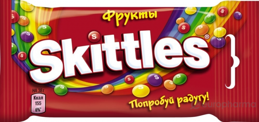 Skittles леденцы Попробуй радугу 38 г