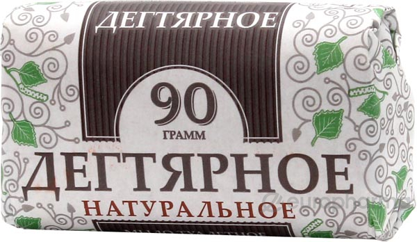 Мыло туалетное дегтярное,натуральное 90 гр Мыло туалетное дегтярное,натуральное 90 гр