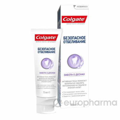 Colgate зубная паста L3 Безопасное Отбеливание защита десен 75мл Colgate зубная паста L3 Безопасное Отбеливание защита десен 75мл