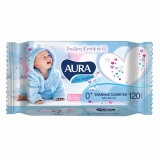 Aura салфетки влажные Ultra comfort для детей № 120 шт