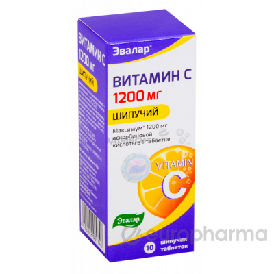Витамин С 1200 по 3,8 г №10,шип.табл