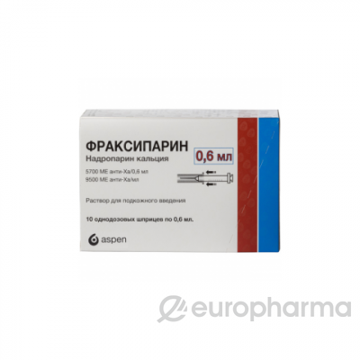 Фраксипарин 0,6 мг, №10, р-р в шприцах
