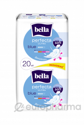 Bella прокладки Perfecta Blue №10+10 (деш.на 50%)