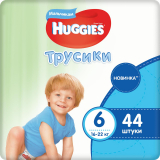 Huggies трусики 6 (16-22 кг) для мальчиков № 44 шт