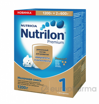 Nutrilon смесь Premium 1 молочная для детей с 0 месяцев 2*600 г