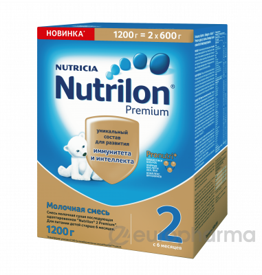 Nutrilon смесь Premium 2 молочная для детей с 6 месяцев 2*600 г