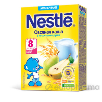 Нестле каша молочная Овсянная с кусочками груши М 220 гр