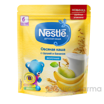 Nestle каша овсяная с грушей и бананом молочная для детей с 6 месяцев 200 г