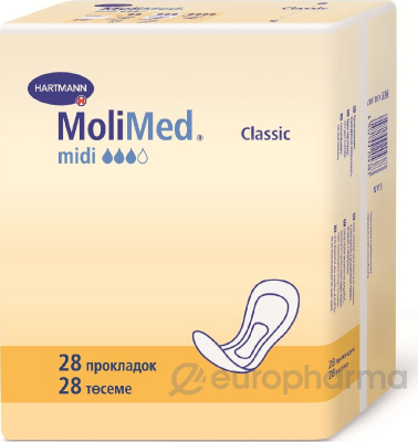 Прокладки Molimed Classic maxi урологические №28, 1685707 Прокладки Molimed Classic maxi урологические №28, 1685707