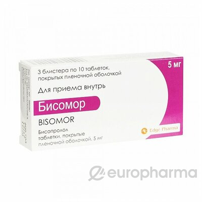 Бисомор 5 мг, №30, табл. Бисомор 5 мг, №30, табл.