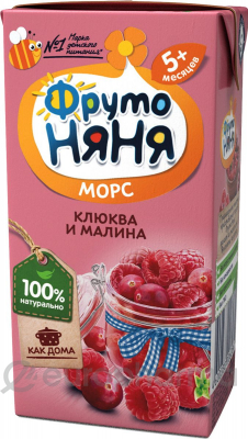 Фрутоняня 0,5 л. Морс из клюквы для п.д.р.в. Фрутоняня 0,5 л. Морс из клюквы для п.д.р.в.