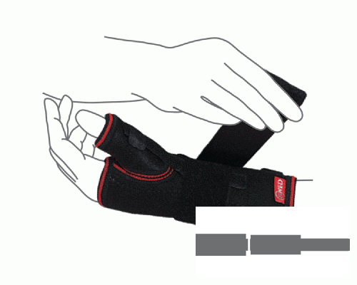 Бандаж на лучезапястный сустав с ребром жесткости (с фиксацией пальца) размер M R8304