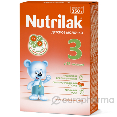 Нутрилак детское молочко 3 с 12 месяцев 350 гр