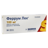 Феррум Лек 100 мг № 30 табл