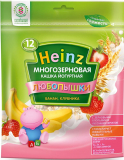Heinz каша многозерновая молочная с йогуртом, банан, клубника для детей с 12 месяцев 200 г