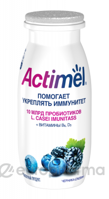 Danone йогурт питьевой Актимель черника-ежевика 100 гр