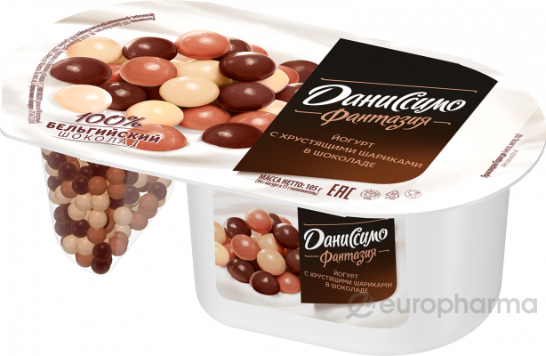 Danone йогурт Даниссимо хрустящие шарики 105 гр