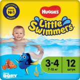 Huggies подгузники для купания Little Swimmers 7-15 кг 12 шт