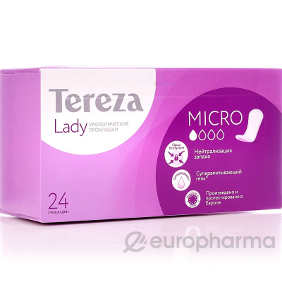 TerezaLady прокладки Micro урологические для женщин № 24 шт