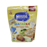 Nestle каша Шагайка 5 злаков яблоко, земляника садовая, персик молочная детская 200 гр