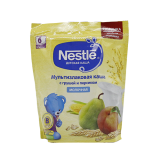 Nestle каша мультизлаковая с грушей и персиком молочная детская 220 гр